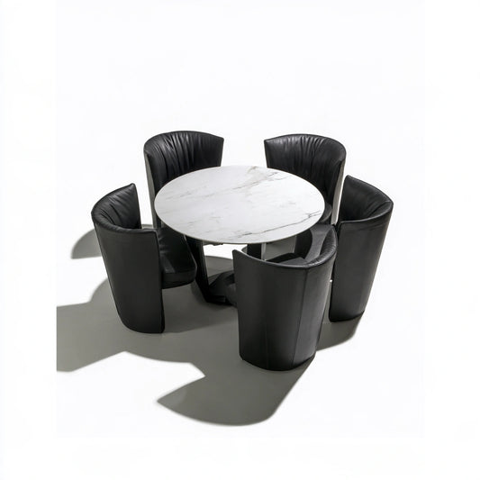 Eetkamerset met tafel en stoelen, kleur grijs