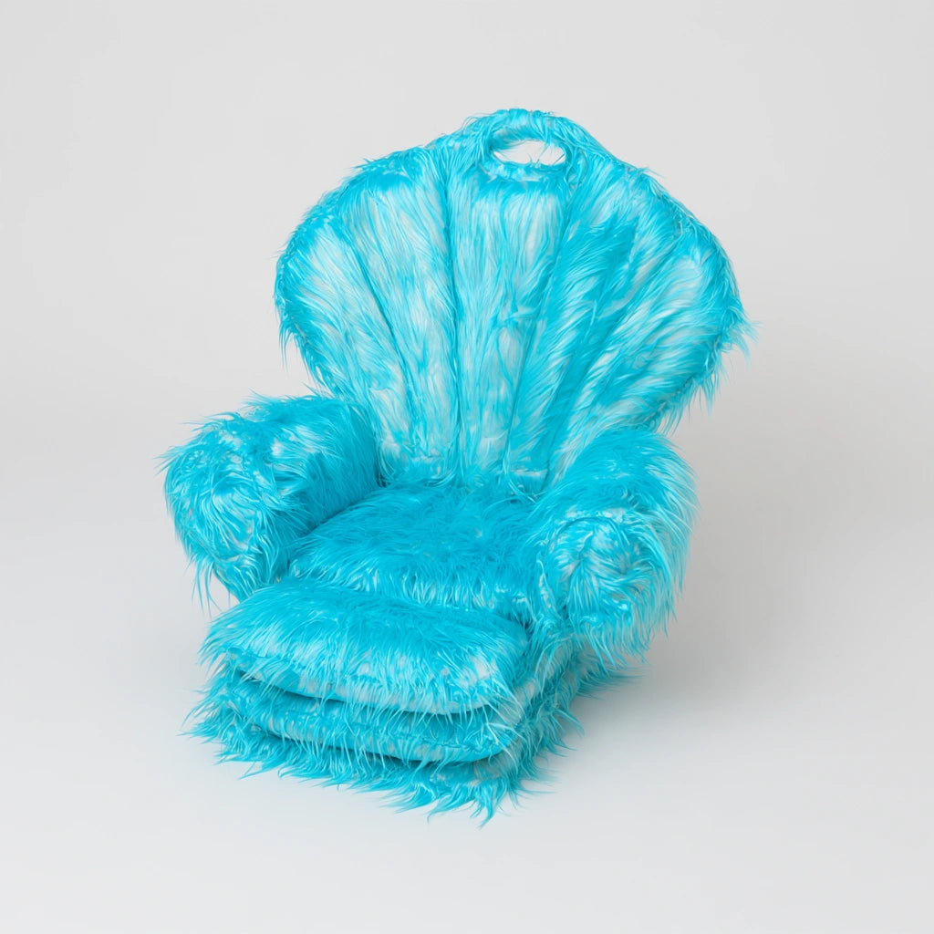 Gestoffeerde stoel, kleur donkerblauw