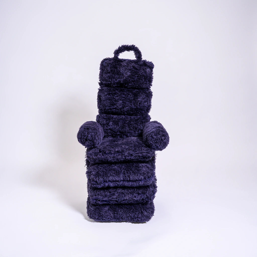 Gestoffeerde stoel, kleur donkerblauw