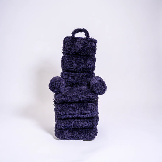 Gestoffeerde stoel, kleur donkerblauw